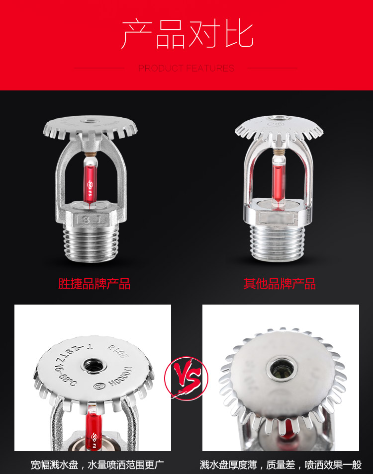 洒水喷头-自动喷水灭火系统-广东胜捷消防器材有限公司